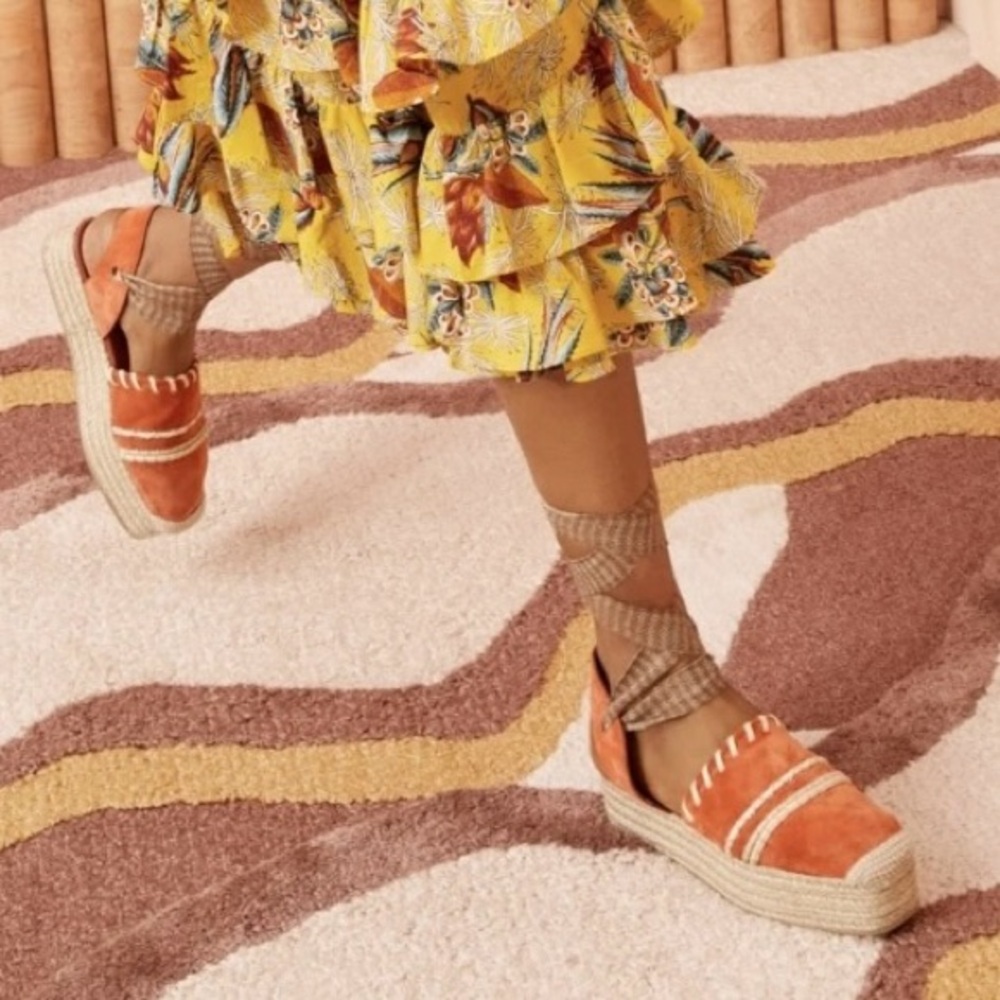 Ulla Johnson Women's Abia Platform Espadrilles Arabian Spice Suede 10 NIB - Picture 5 of 16